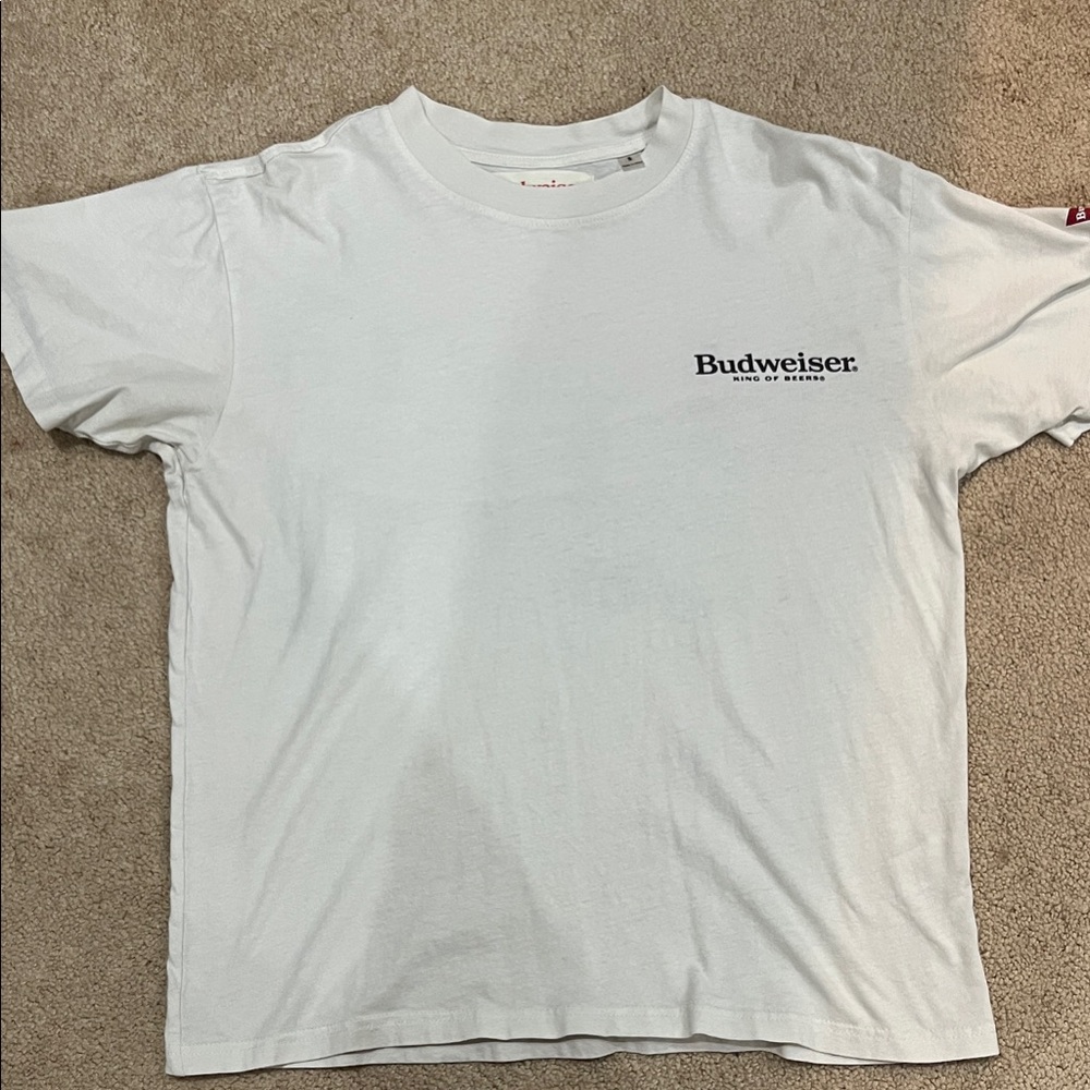 Budweiser Logo White Short Sleeve Tee